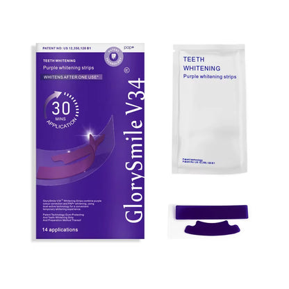 GlorySmile V34 Bandes de blanchiment dentaire ultra rapide — L'Éclat du Sourire ✨
